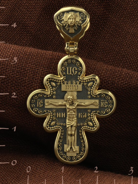 Крест из лимонного золота