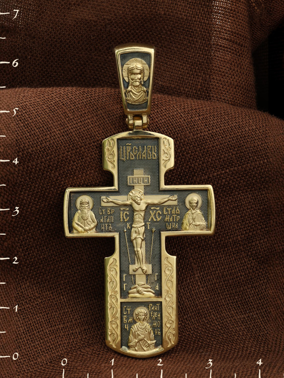 Крест из лимонного золота