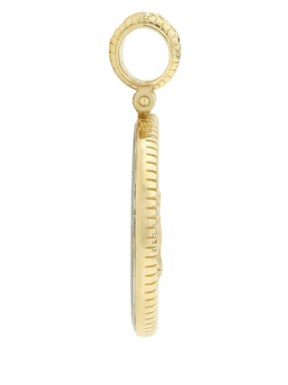 Подвеска из лимонного золота c эмаль