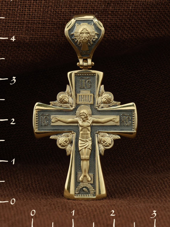 Крест из лимонного золота