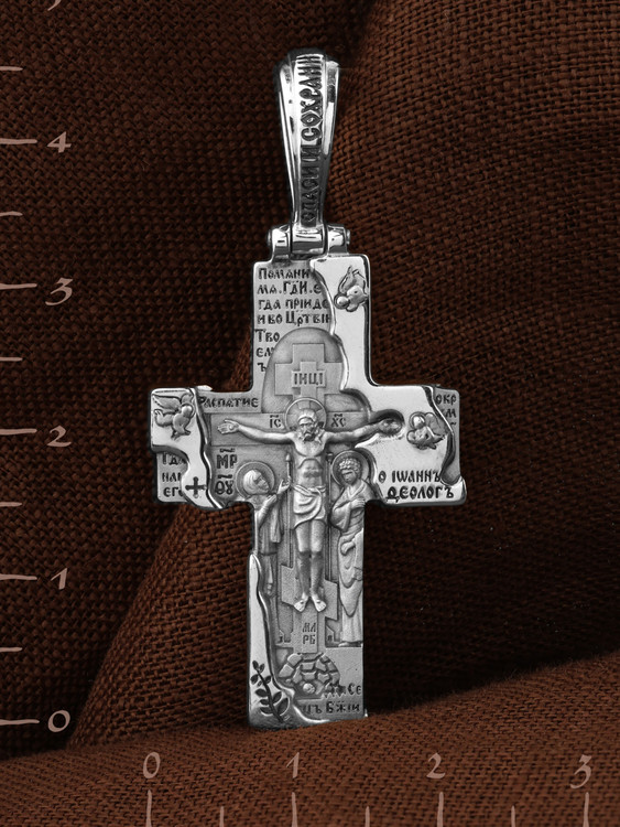 Крест из белого золота