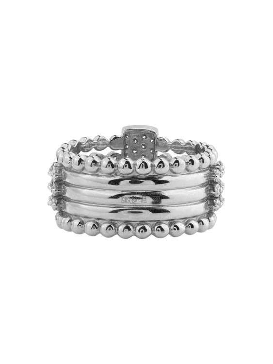 Кольцо из белого золота c бриллиантами