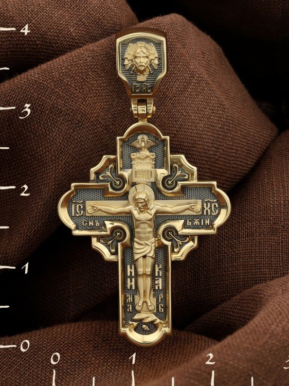 Крест из лимонного золота