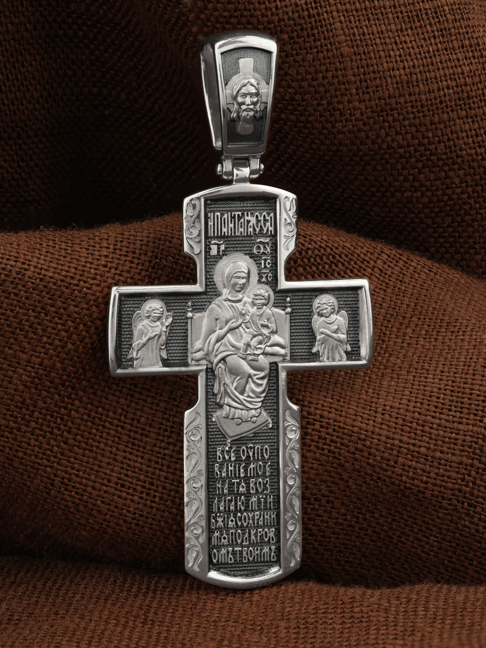 Крест из белого золота