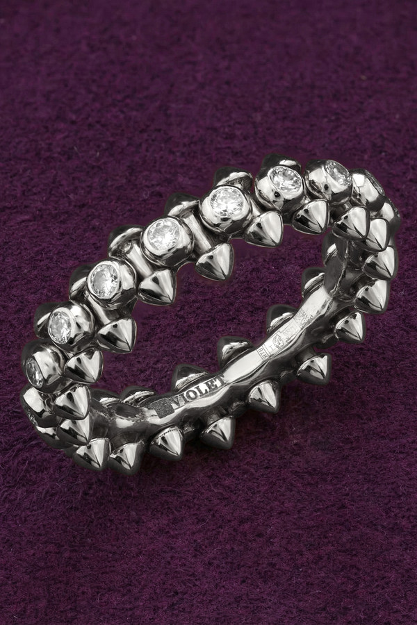 Кольцо из белого золота c бриллиантами