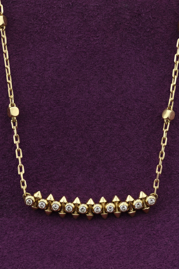 Колье из лимонного золота c бриллиантами