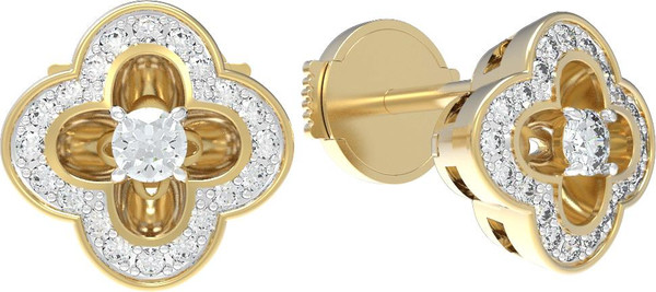 Серьги из лимонного золота c бриллиантами