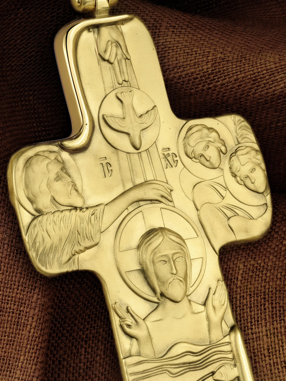 Крест из лимонного золота