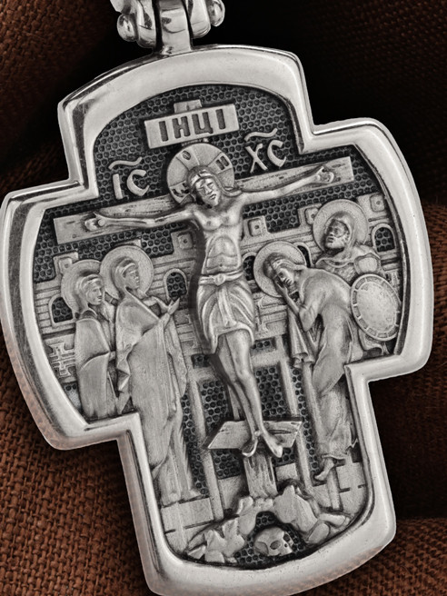 Крест из белого золота