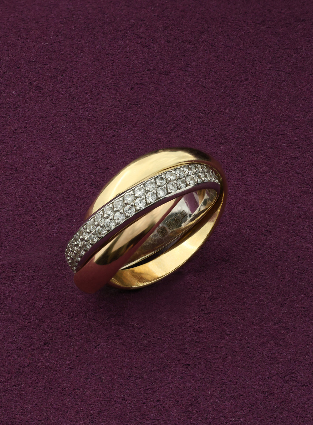 Кольцо из золота c фианитом