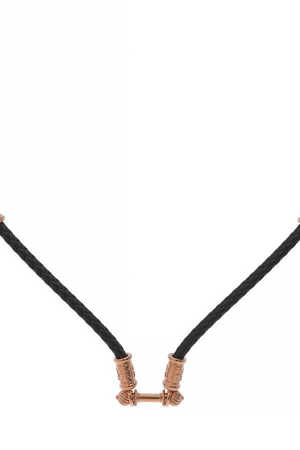 Шнурок кожаный из золота c кожаным шнурком