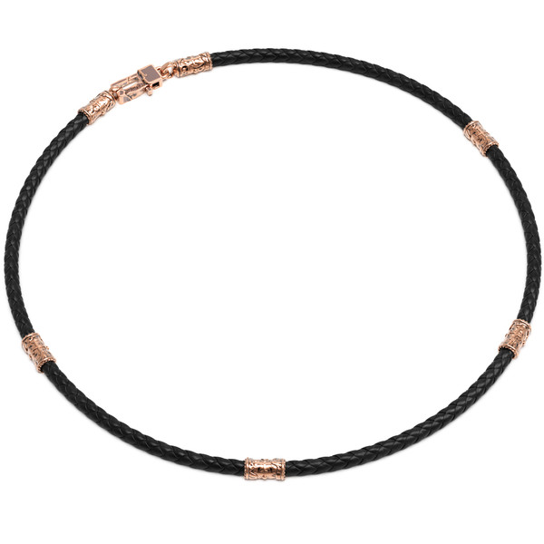 Шнурок кожаный из золота c кожаным шнурком