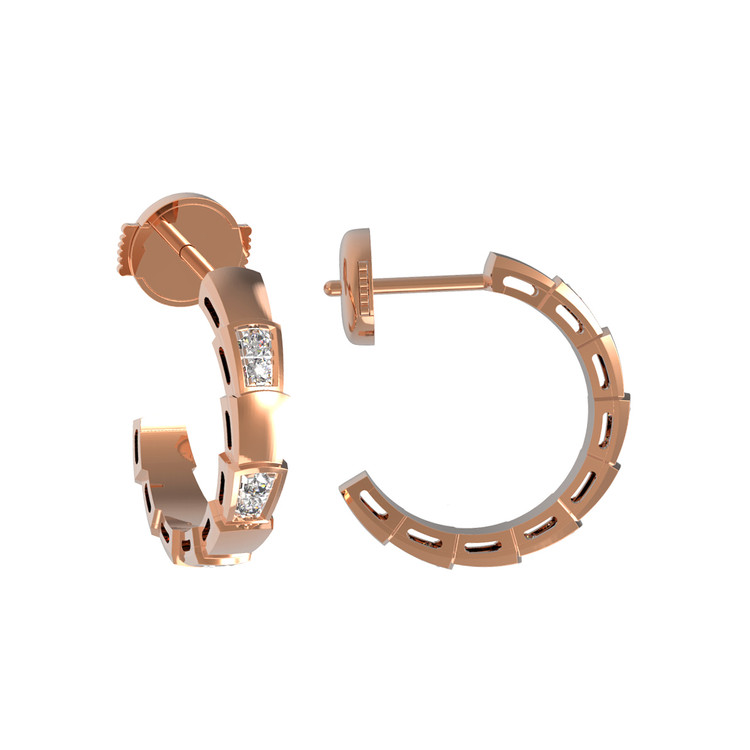 Серьги из золота c бриллиантами