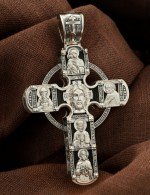 Крест из серебра 925 пробы и золота 585 пробы