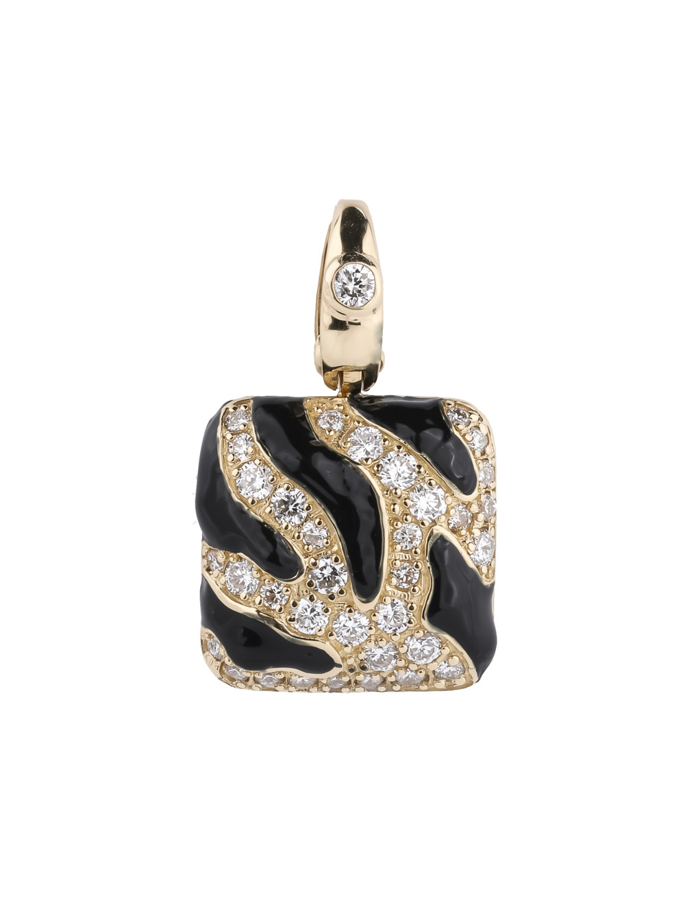 Подвеска из лимонного золота c эмаль и бриллиантами