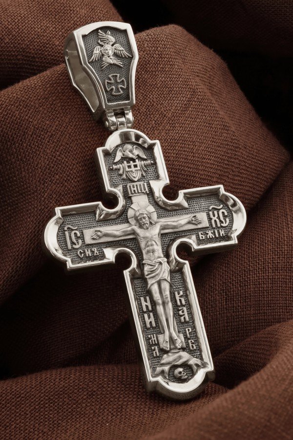 Крест из белого золота