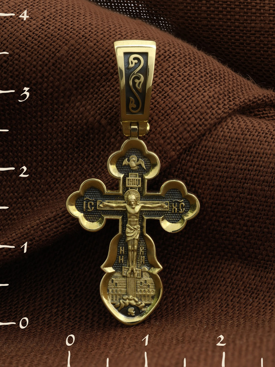 Крест из лимонного золота