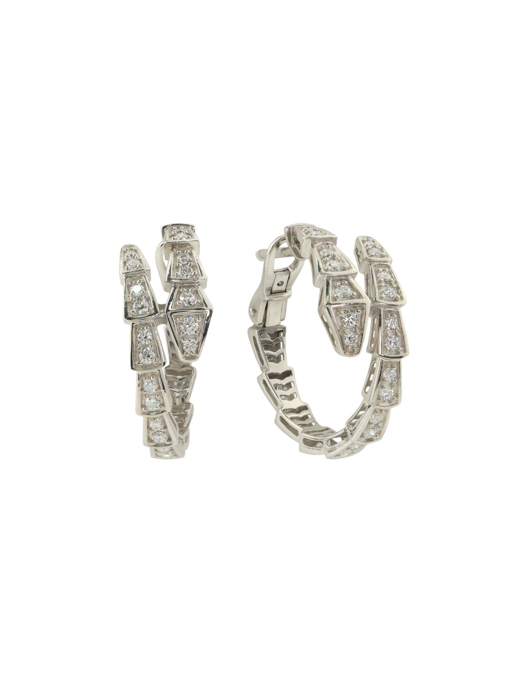 Серьги из белого золота c бриллиантами