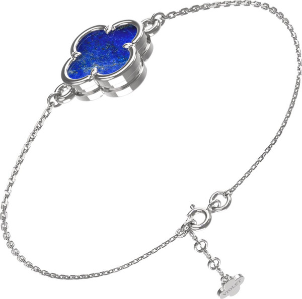 Браслет из белого золота c лазуритом