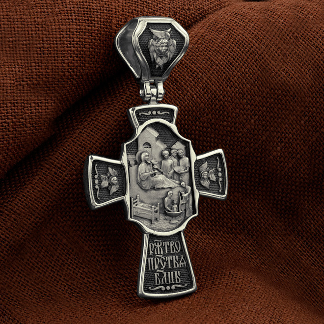 Крест из белого золота