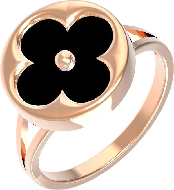 Кольцо из золота c ониксом