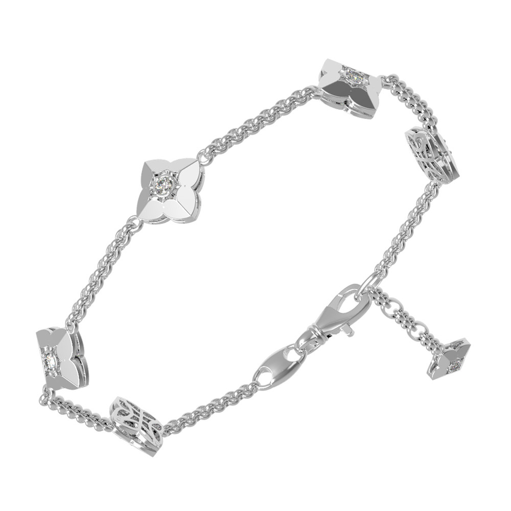 Браслет из белого золота c бриллиантами