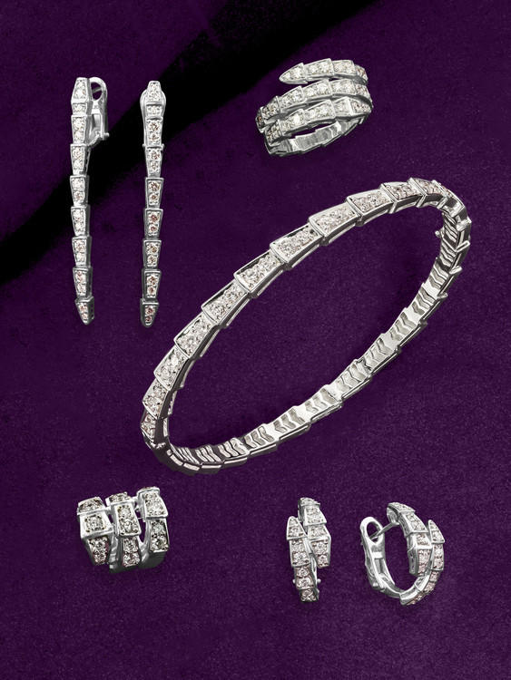 Серьги из белого золота c бриллиантами