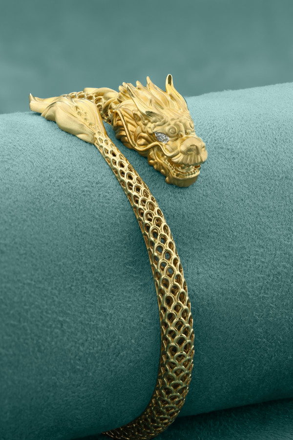 Браслет из лимонного золота c бриллиантами