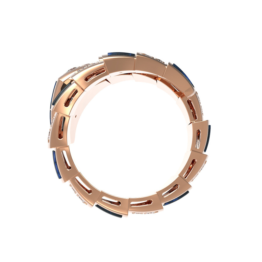 Кольцо из золота c бриллиантами и лазуритом