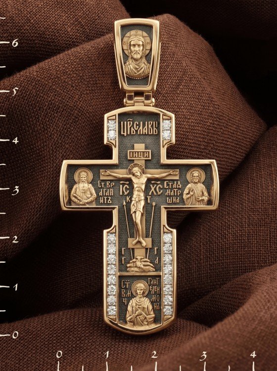 Крест из золота c бриллиантами