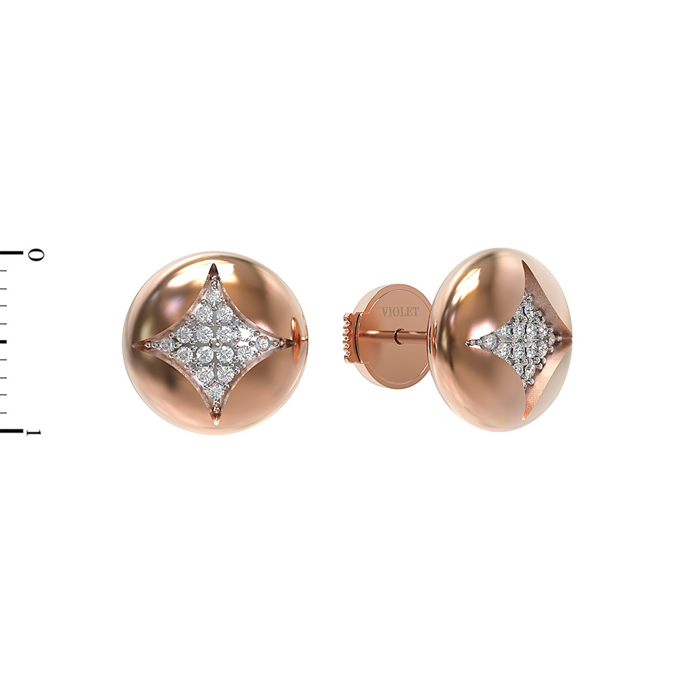 Серьги из золота c бриллиантами