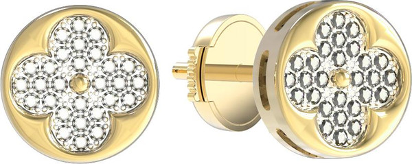 Серьги из лимонного золота c бриллиантами