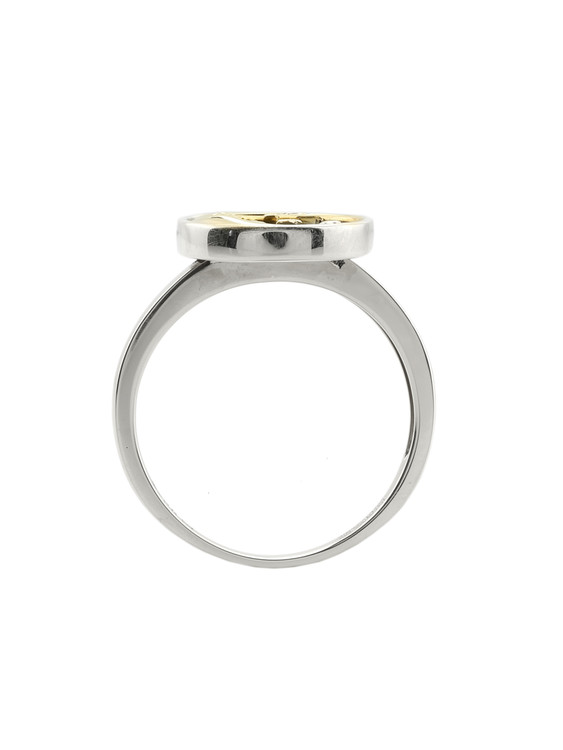 Кольцо из белого золота c бриллиантами и ониксом