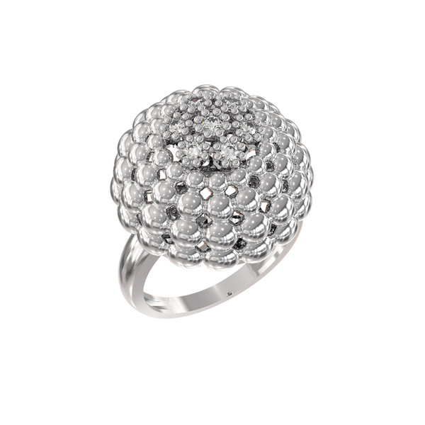 Кольцо из белого золота c бриллиантами