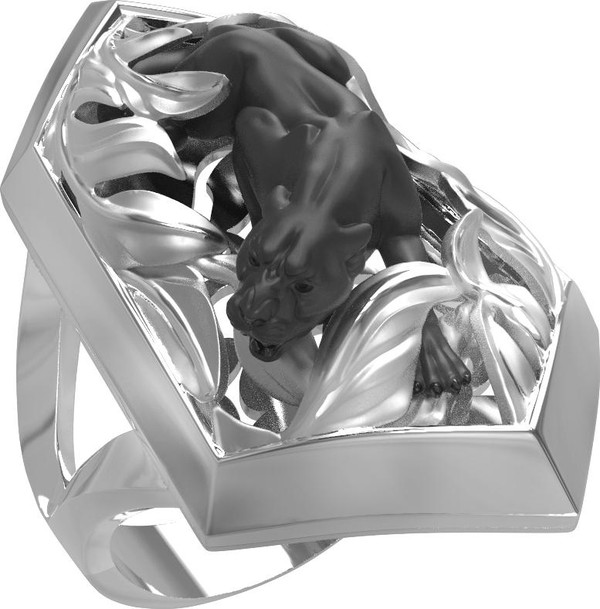 Кольцо из белого золота