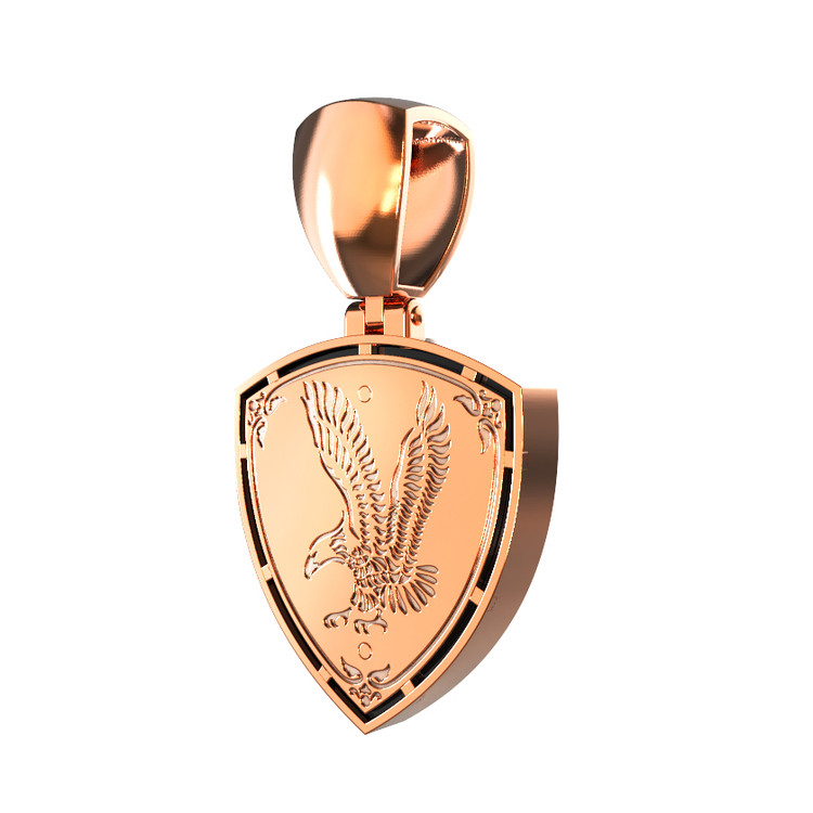 Подвеска из золота c бриллиантами и ониксом