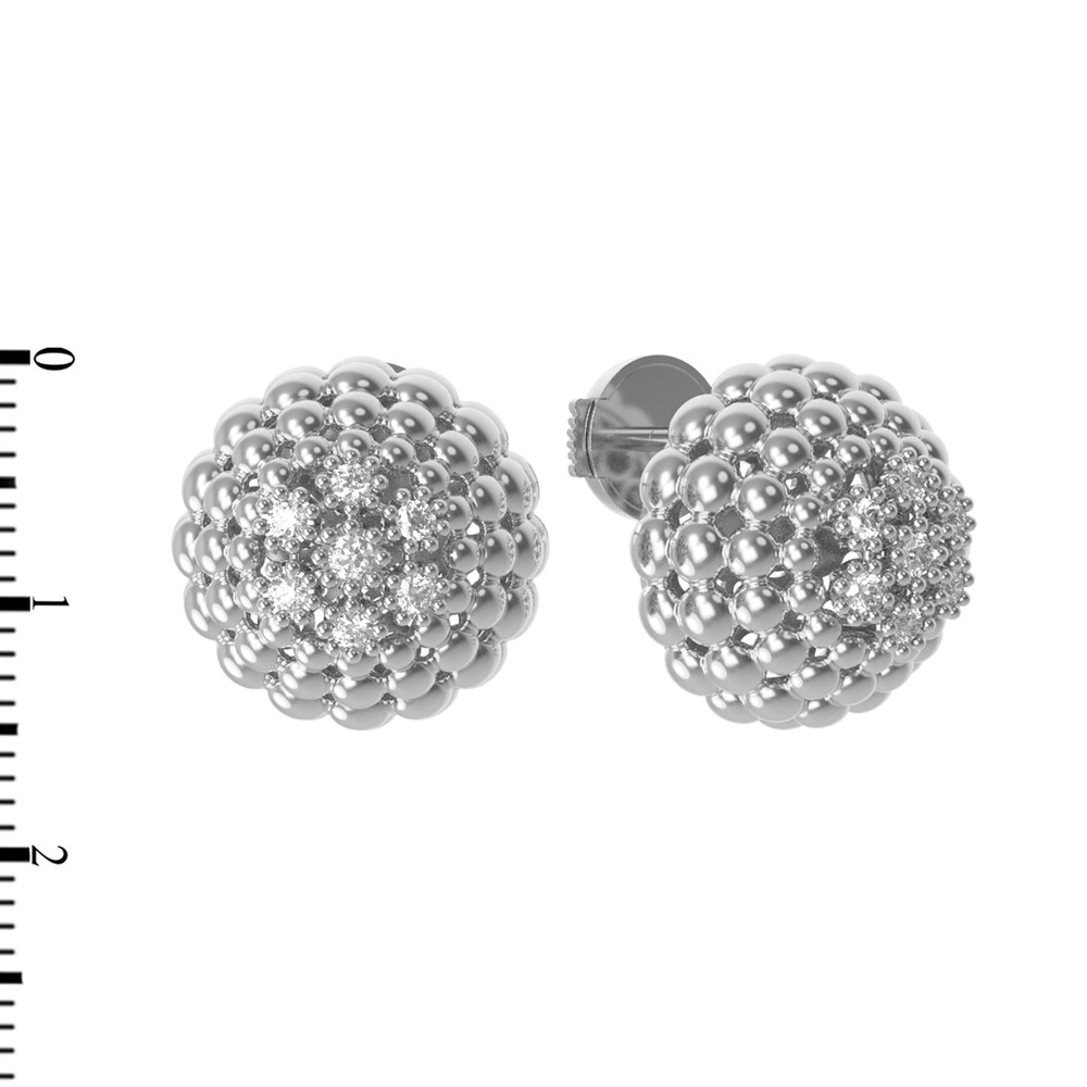 Серьги из белого золота c бриллиантами