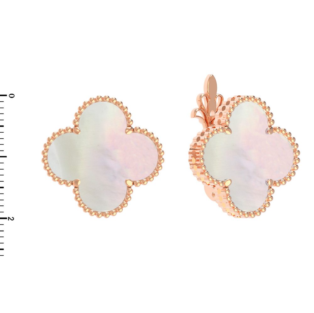 Серьги из золота c перламутром