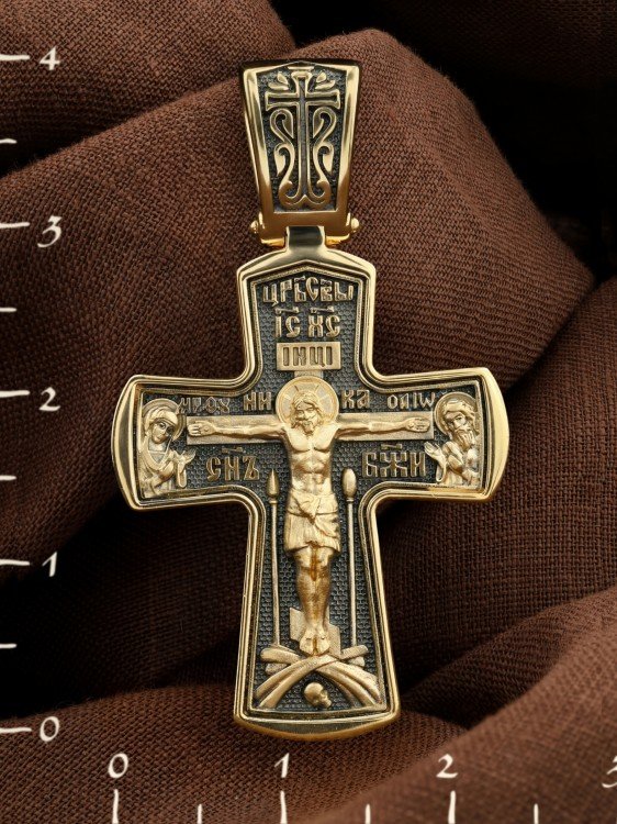 Крест из лимонного золота