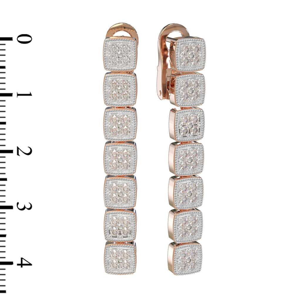 Серьги из золота c бриллиантами