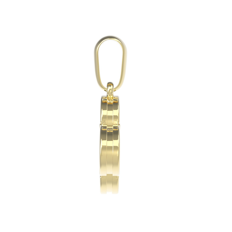 Подвеска из лимонного золота c перламутром