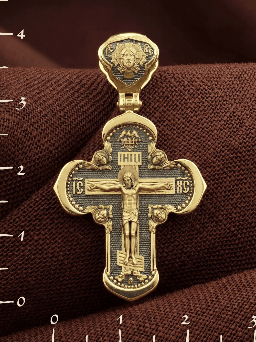 Крест из лимонного золота