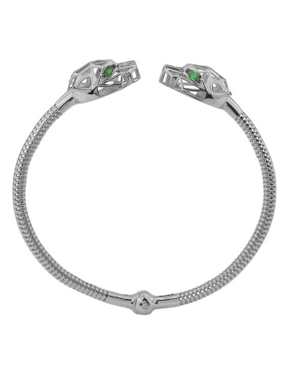 Браслет из белого золота c изумрудом
