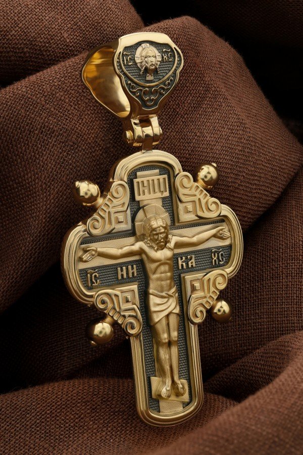 Крест из лимонного золота