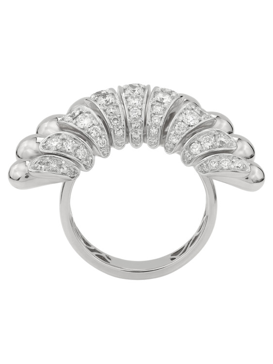 Кольцо из белого золота c бриллиантами