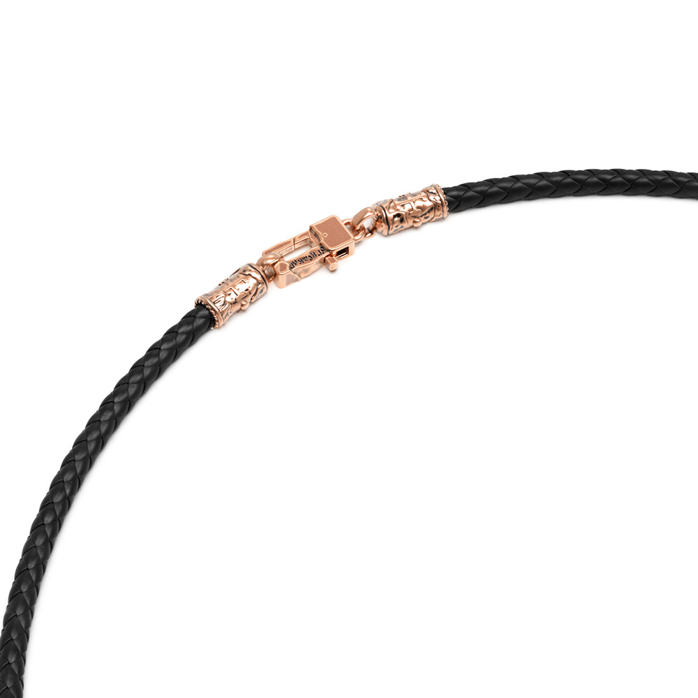 Шнурок кожаный из золота c кожаным шнурком