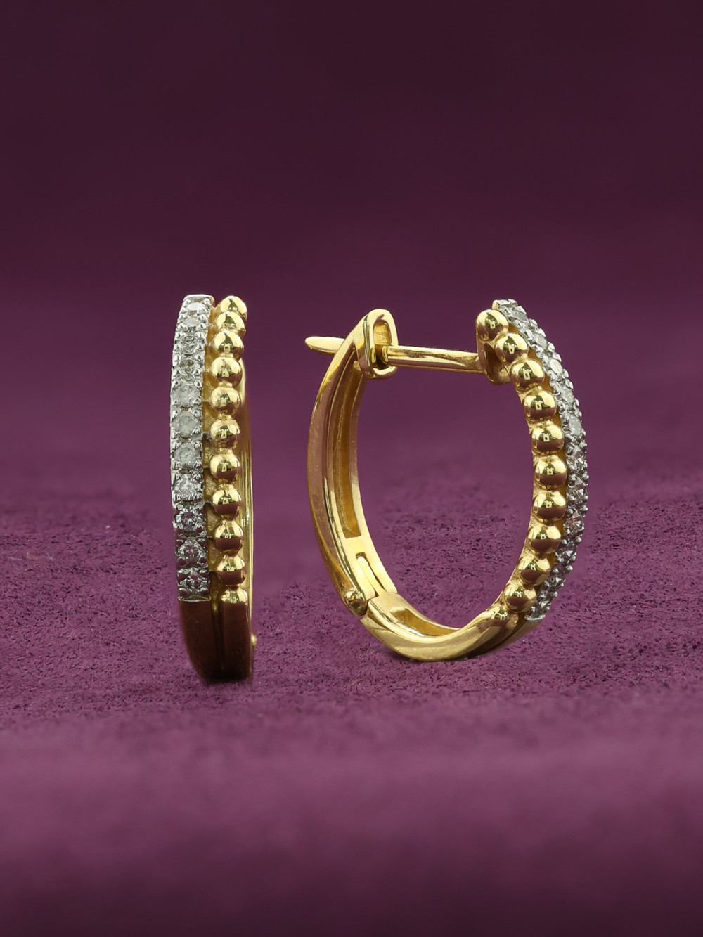 Серьги из лимонного золота c бриллиантами