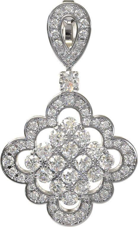 Подвеска из белого золота c бриллиантами