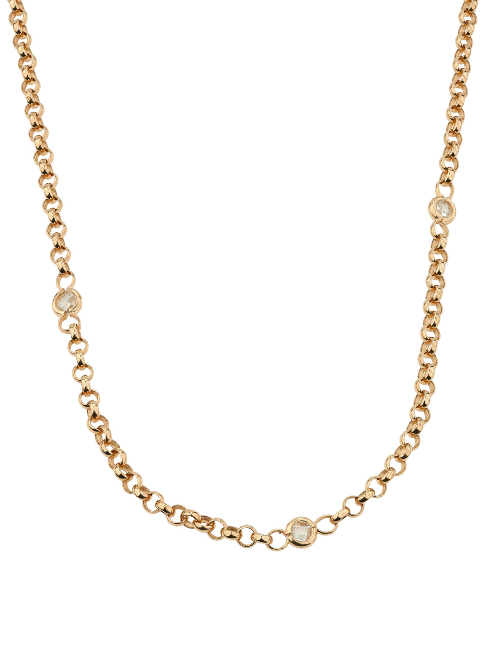 Цепь из золота c фианитом