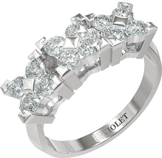 Кольцо из белого золота c бриллиантами